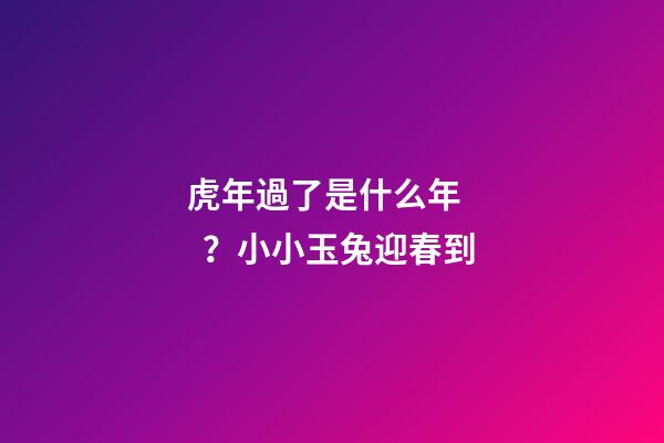虎年過了是什么年？小小玉兔迎春到